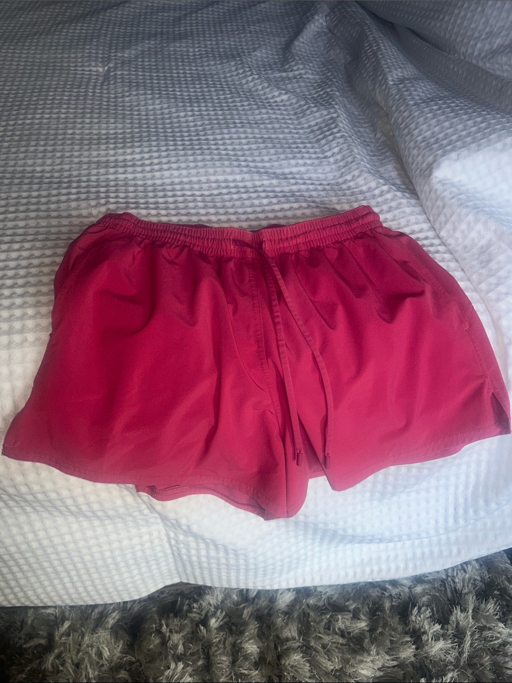 lululemon athletica Bright Pink Elastic Waist Athletic Shorts